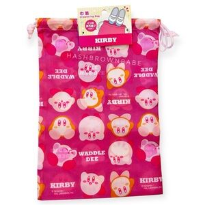Nintendo Kirby And Waddle Dee Pink Drawstring Bag | Cute Kawaii Gifts For Women